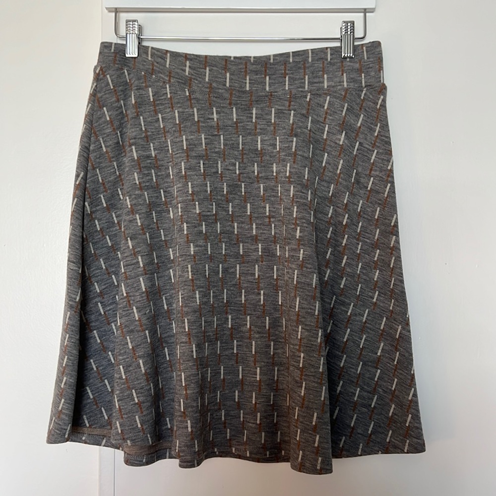 Ibex Juliet Toula Skirt Dashing Stone Grey Heather 100% Wool
